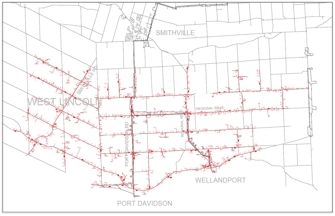 a map showing the October 6 outage boundaries